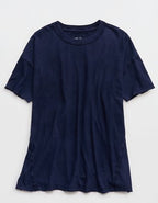 Aerie Oversized Crew Boyfriend T-Shirt - Navy