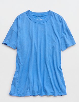Aerie Oversized Crew Boyfriend T-Shirt - Rome Blue