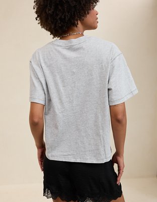 Aerie Relaxed T-Shirt - Medium Heather Gray