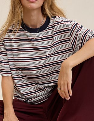 Aerie Relaxed T-Shirt - Deep Ruby