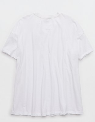 Aerie Oversized Crew Boyfriend T-Shirt - Air White