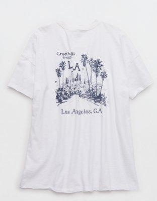 Aerie Oversized Crew Boyfriend T-Shirt - Raw White