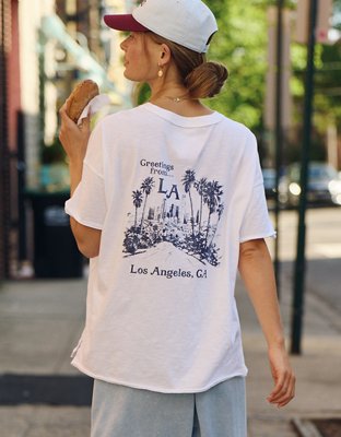 Aerie Oversized Crew Boyfriend T-Shirt - Raw White