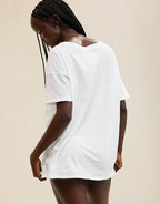 Aerie Oversized V-Neck Boyfriend T-Shirt - White