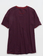 Aerie Oversized Crew Boyfriend T-Shirt - Deep Ruby