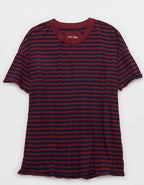 Aerie Oversized Crew Boyfriend T-Shirt - Deep Ruby