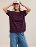 Aerie Oversized Crew Boyfriend T-Shirt - Deep Ruby