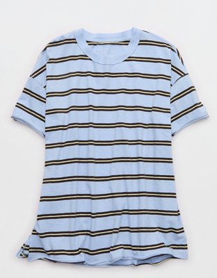 Aerie Oversized Crew Boyfriend T-Shirt - Cloudy Blue