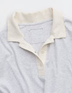 Aerie Cozy Polo Boyfriend T-Shirt - Light Heather Gray