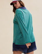 Aerie Cozy Polo Boyfriend T-Shirt - Pine