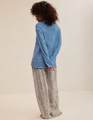 Aerie Cozy Polo Boyfriend T-Shirt - Horizon Sky
