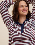 Aerie Cozy Polo Boyfriend T-Shirt - Royal Navy