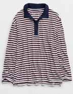 Aerie Cozy Polo Boyfriend T-Shirt - Royal Navy