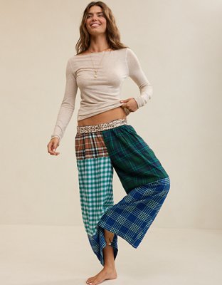 Aerie Sheer Happiness Boatneck T-Shirt - Heather Fawn