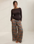 Aerie Sheer Happiness Boatneck T-Shirt - Deep Earth