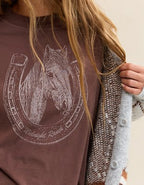 Aerie Cozy Oversized Long Sleeve Boyfriend T-Shirt - Brown