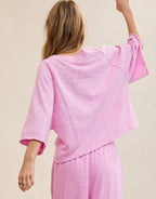 Aerie It's Casual Knit Slub T-Shirt - Violet Willow