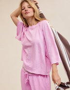 Aerie It's Casual Knit Slub T-Shirt - Violet Willow