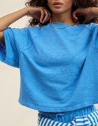 Aerie It's Casual Knit Slub T-Shirt - Rome Blue