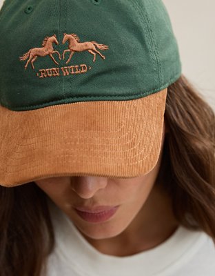 Aerie Corduroy Mix Baseball Hat - Active Green