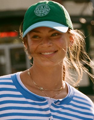 Aerie Colorblock Baseball Hat - Pine