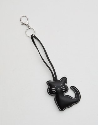 Aerie Cat Bag Charm - Black
