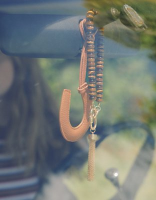 Aerie Beaded Tassel Bag Charm - Gold