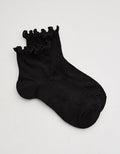 Aerie Lace Ruffle Quarter Socks - True Black