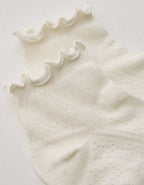 Aerie Pointelle Cotton Shortie Socks - Soft Muslin