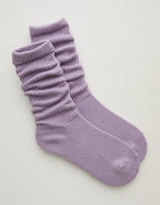 Aerie Ribbed Slouch Socks - Violet Willow