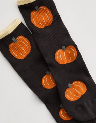 Aerie Ribbed Cotton Crew Socks - Grey