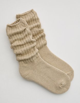 Aerie Marled Slouch Socks - Basketweave