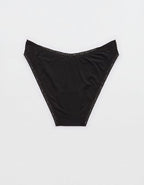 SMOOTHEZ Microfiber Lace Bikini Underwear - True Black