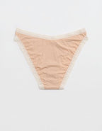 SMOOTHEZ Microfiber Lace Bikini Underwear - Sands