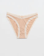 SMOOTHEZ Microfiber Lace Bikini Underwear - Sands