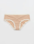 SMOOTHEZ Microfiber Lace Cheeky Underwear - Sands