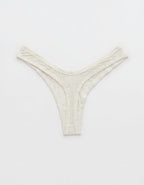 Superchill Modal Rib Thong Underwear - Heather Frost