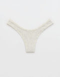 Superchill Modal Rib Thong Underwear - Heather Frost