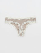 Superchill Modal Lace Thong Underwear - Stone Harbor
