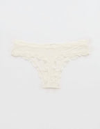 Superchill Modal Lace Thong Underwear - Soft Muslin