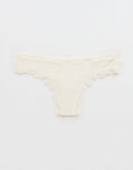 Superchill Modal Lace Thong Underwear - Soft Muslin