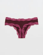 Superchill Modal Lace Thong Underwear - Royal Berry