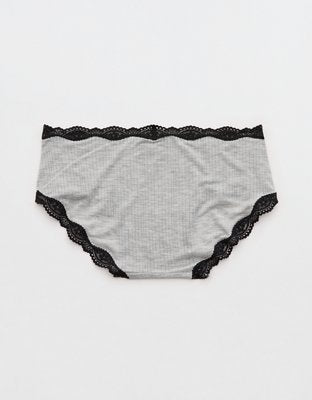 Superchill Modal Lace Boybrief Underwear - Medium Heather Gray