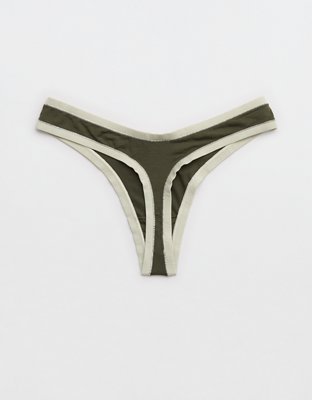 Superchill Modal Thong Underwear - Festive Olive
