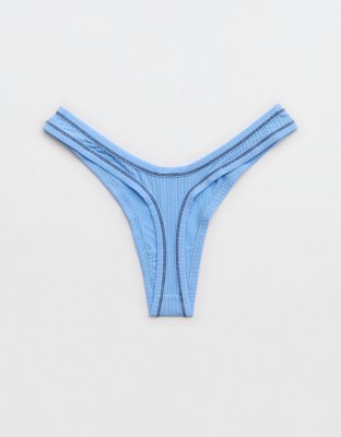 Superchill Modal Rib Thong Underwear - Horizon Sky