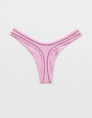 Superchill Modal Rib Thong Underwear - Violet Willow