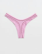 Superchill Modal Rib Thong Underwear - Violet Willow
