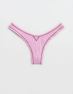 Superchill Modal Rib Thong Underwear - Violet Willow