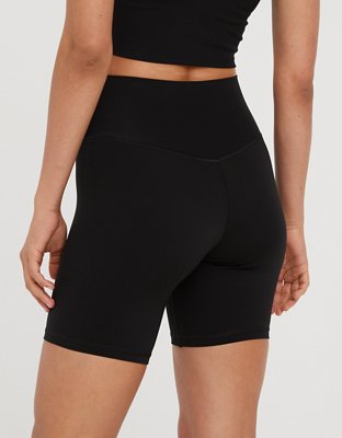 OFFLINE By Aerie Real Me Crossover High Waisted 7" Bike Short - True Black