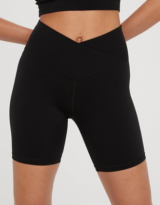 OFFLINE By Aerie Real Me Crossover High Waisted 7" Bike Short - True Black